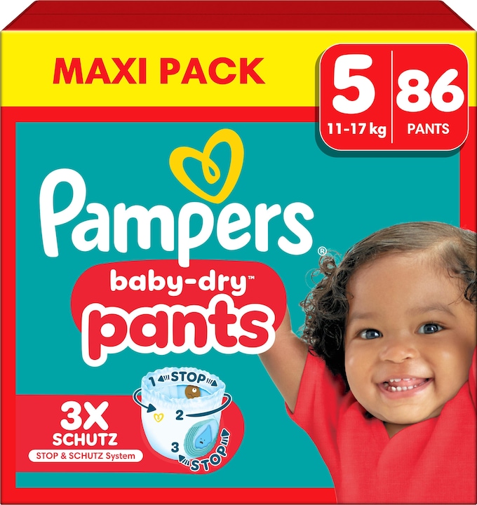 Produktbild Pampers Baby-Dry Pants (Gr. 5, Halbmonatsbox, 86 Stück)