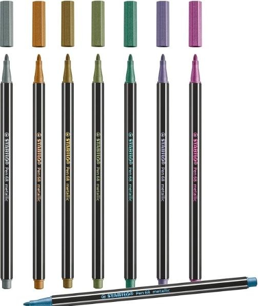 Produktbild STABILO Pen 68 Premium Metallic-Filzstift (Pink, 1 x)