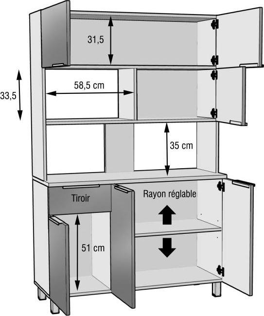 Image du produit Vente-unique Trattoria (120 x 46.50 x 190 cm)