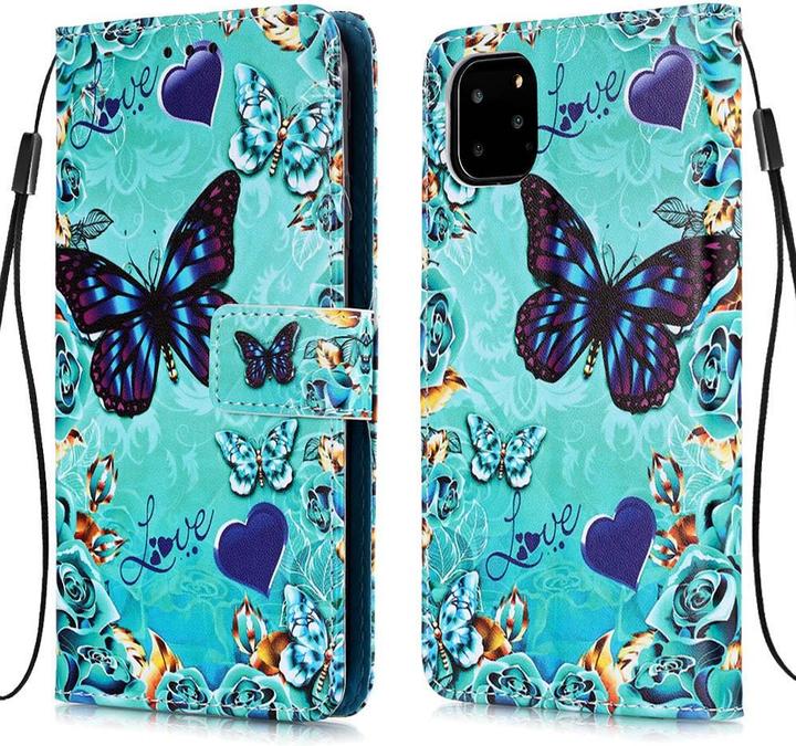 Actual product image Ueli Express iPhone 11 Pro Max Book Case Case with Card Holder Butterflies (Apple iPhone 11 Pro Max)
