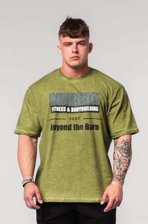 Immagine prodotto Nebbia T-shirt oversize slavata Heritage 355 - verde (L)