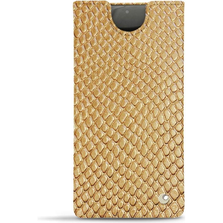 Noreve Lederschutzhülle (Samsung Galaxy Note 10+), Smartphone Hülle, Beige
