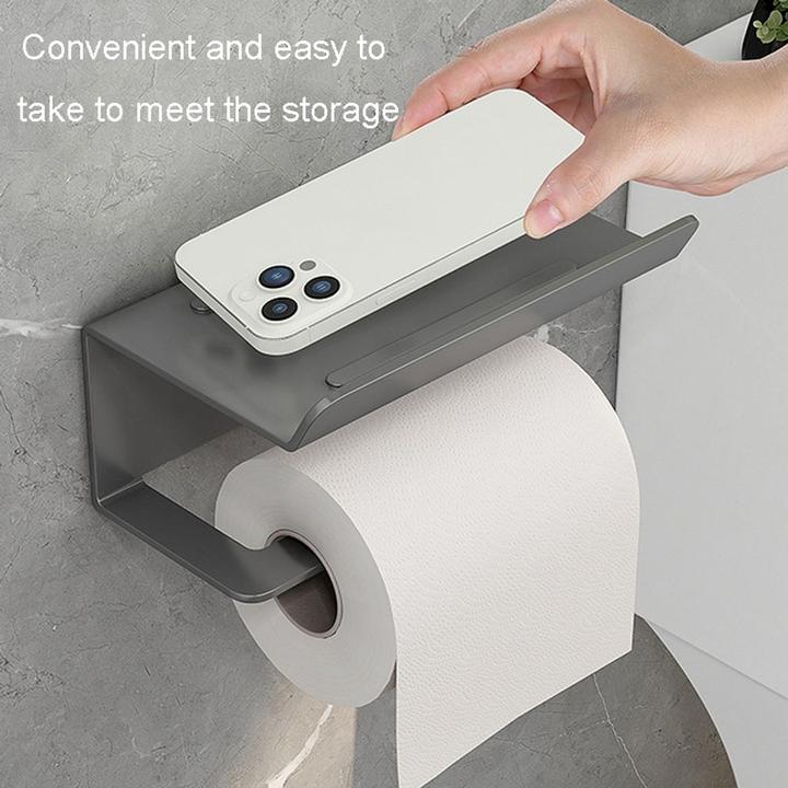 Actual product image Toilet roll holder without drilling Toilet roll holder Stainless steel paper holder Holder