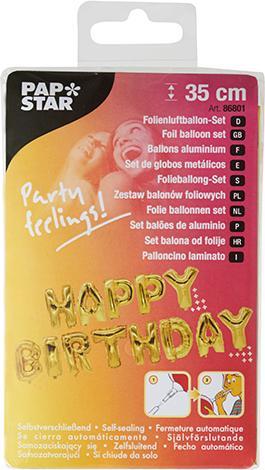 Produktbild Papstar Ballon-Set Happy Birthday (1x)