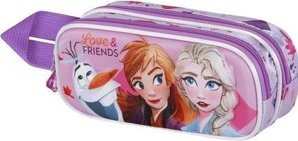 Image du produit Karactermania Frozen 2 Friends-3D Double Pencil Case, Fuchsia, 22 x 9.5 cm