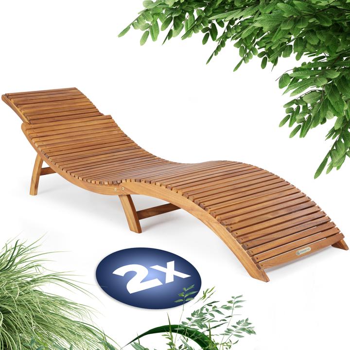 Image du produit Casaria Chaise longue à bascule (190 cm)