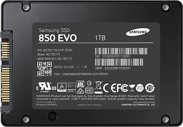 Actual product image Samsung 850 EVO Basic (1000 GB, 2.5")
