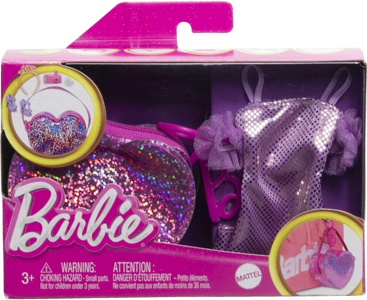 Produktbild Barbie Fashion Kleidung und Deluxe-Tasche mit Zubehör im Thekendisplay