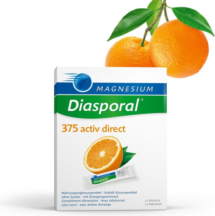 Actual product image magnesium diasporal Magnesium Activ Direct Orange (60 Piece, Beutel, 120 g)