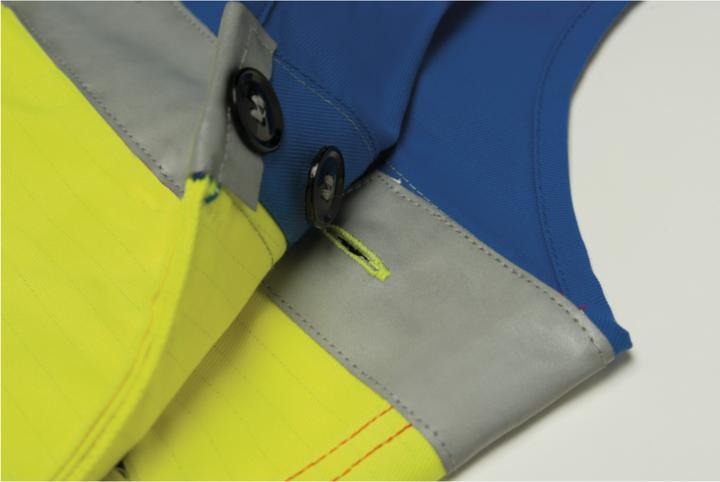 Produktbild Planam unisex Warnschutz-Latzhose MAJOR PROTECT warngelb, kornblau Grösse 64 (64, 64)