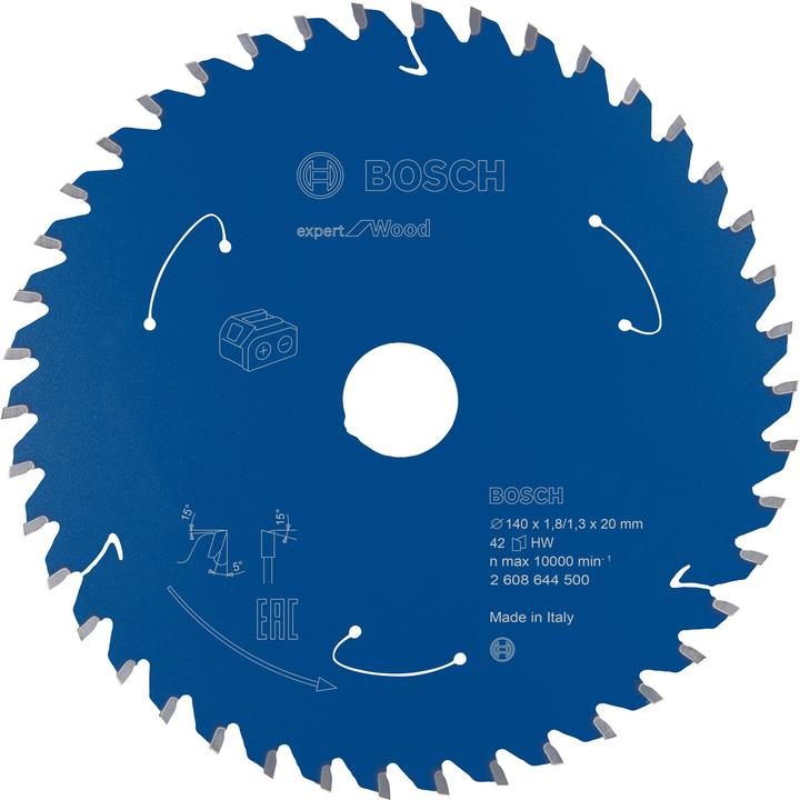 Produktbild Bosch Professional Zubehör Akku-Kreissägeblatt Expert for Wood, 140 x 1,8/1,3 x 20, 42 Zähne