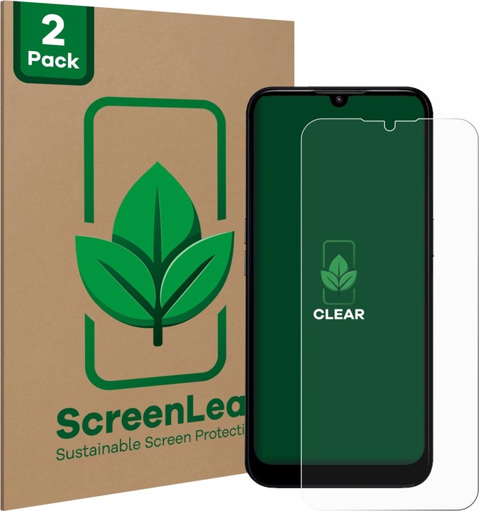Actual product image ScreenLeaf Protective film sustainable screen protector screen protector film clear transparent (2 Piece, Doro 8200)