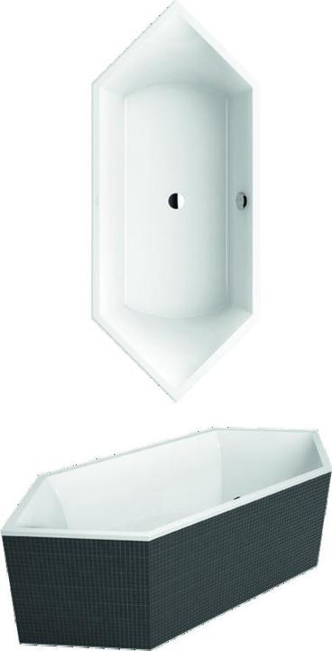 Produktbild Villeroy & Boch V&B Einbauwanne SQUARO Slim Line Sechseck 1900x800mm we (185 l, 190 cm, 80 cm)