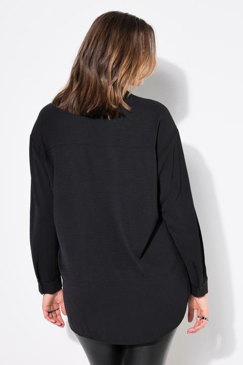 Produktbild Studio Untold Hemdbluse, oversized, Krepp, Langarm (54)