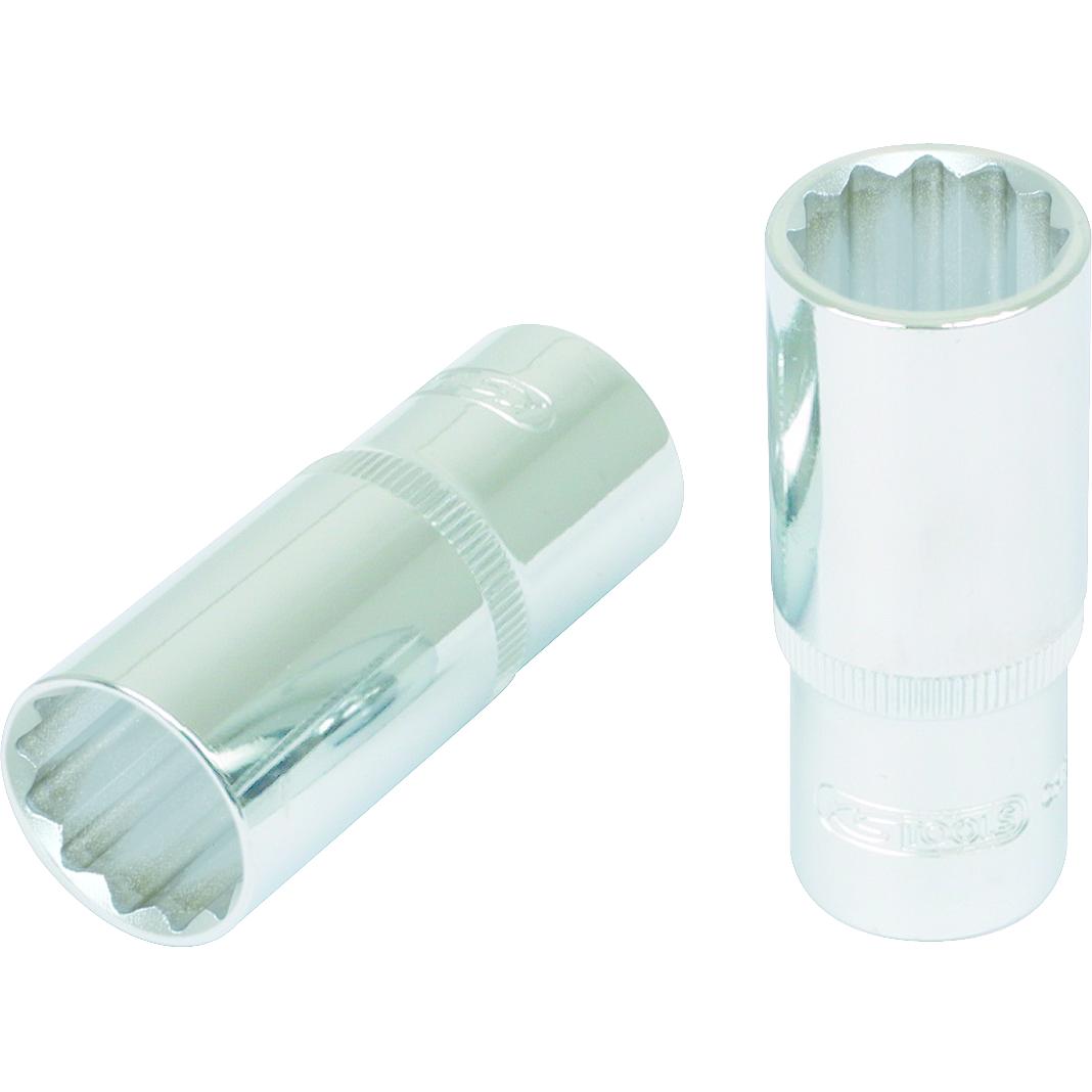 KS Tools, Steckschlüssel + Stecknuss, 1/2" CHROMEplus 12-Kant-Stecknuss lang