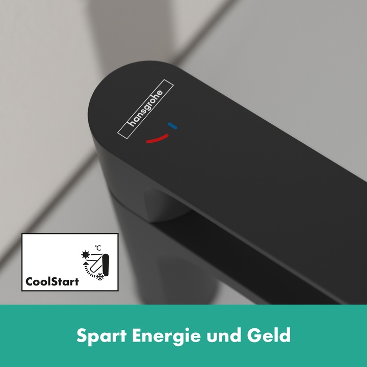 Produktbild hansgrohe HG Einhebel-Waschtischmischer Rebris S 240 CoolStart EcoSm m ZAG mattschwarz