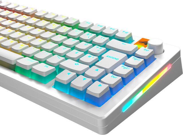 Productafbeelding Glorious Aura V3 Keycaps, ISO Layout (DE), PBT, Doubleshot - Weiss