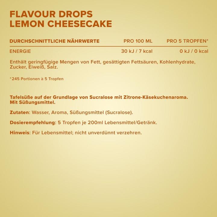 Nutritional values and ingredients IronMaxx Flavour Drops (50ml)