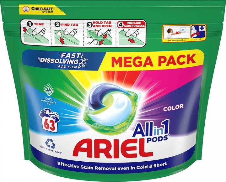 Image du produit Ariel Tout-en-un (63 Cycles de lavage, Pods de lavage)
