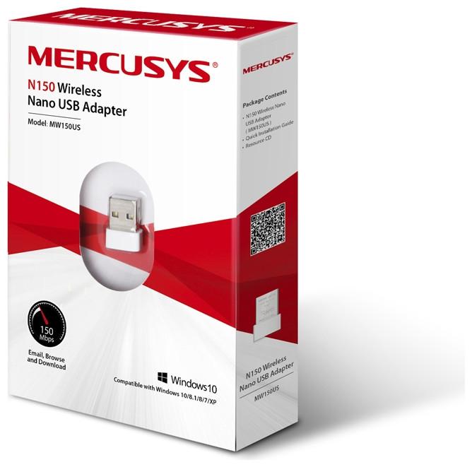 Image du produit Mercusys Scheda N150 Wifi Nano USB Adapter USB 2.0 1 Antenna Interna (USB)
