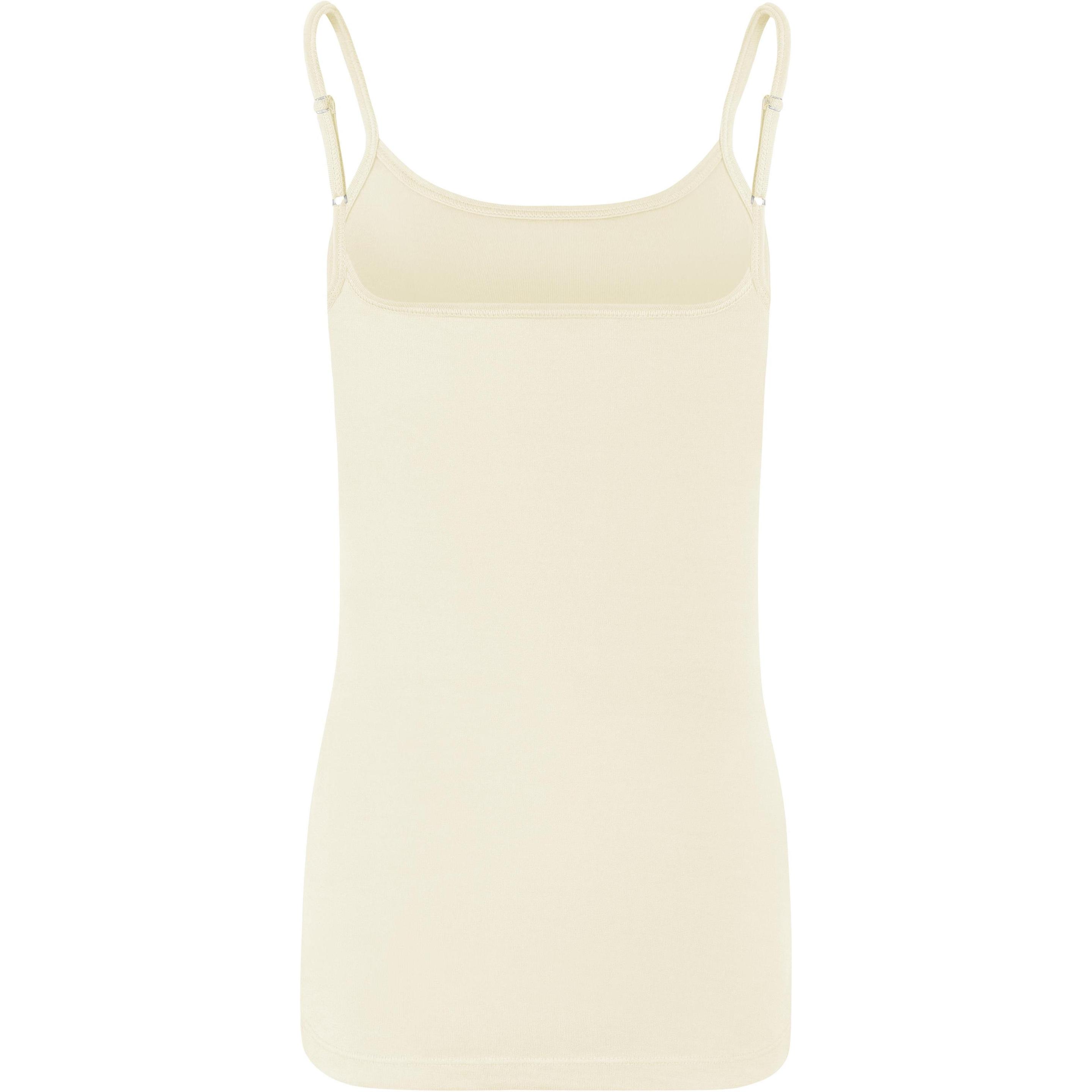 Normani, Damen, Shirt, Damen Merino Top mit Spagettiträgern „Kyneton" - 9673, Weiss, (XXL)