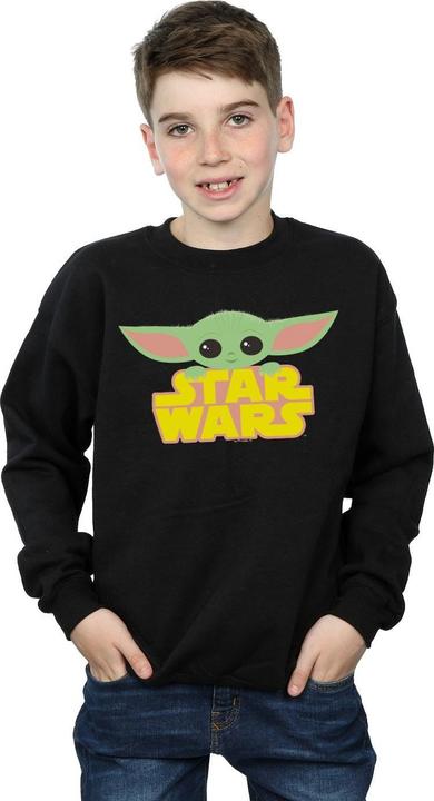 Actual product image Star Wars Boys The Mandalorian The Child And Logo Sweatshirt (116)