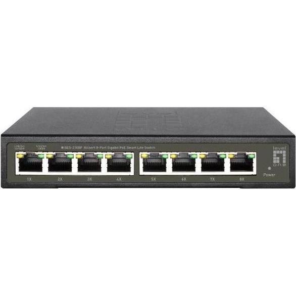 LevelOne GES-2108P switch di rete Gestito L2 Gigabit Ethernet (10/100/1000) Supporto Power over Ethe (8 porte), Switch di rete