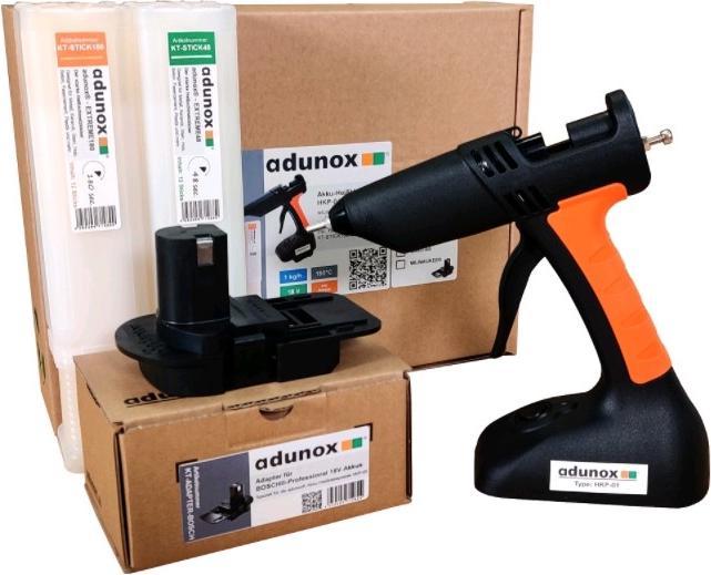 Produktbild Adunox Set HKP inkl Adapter deWALT Heissklebepistole HKP01 Set mit Kleber