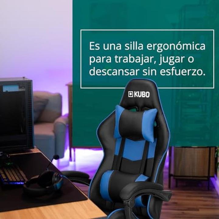 Produktbild Kubo Ergonomischer Gamingstuhl mit Kopfstütze, Gaslift und 360-Grad-Rotation