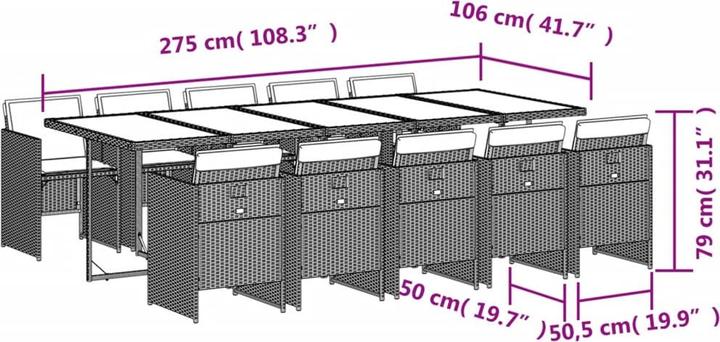 Produktbild vidaXL Garten Essgruppe