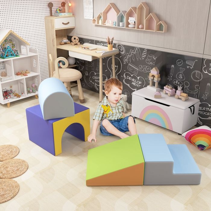 Actual product image Swisshandel24 Bausteinset 4er-Set Schaumstoff Bausteine Bauspielzeug, 1-3 Jahre, V2