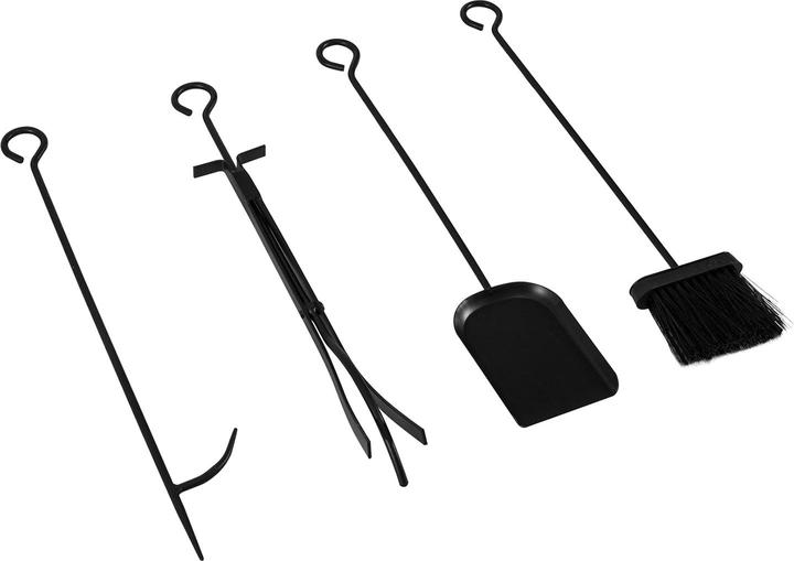 Actual product image SoBuy Firewood rack with 4-piece fireplace set