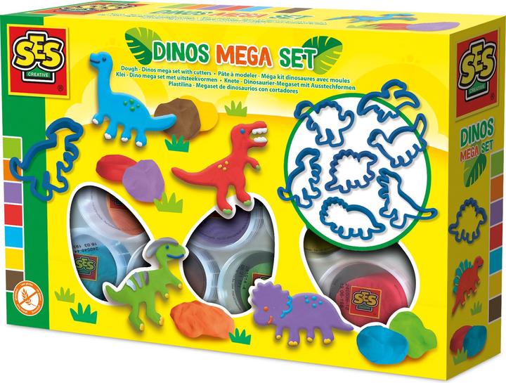 Image du produit Ses Knete - Mega-Dinosaurier-Set mit Ausstechformen