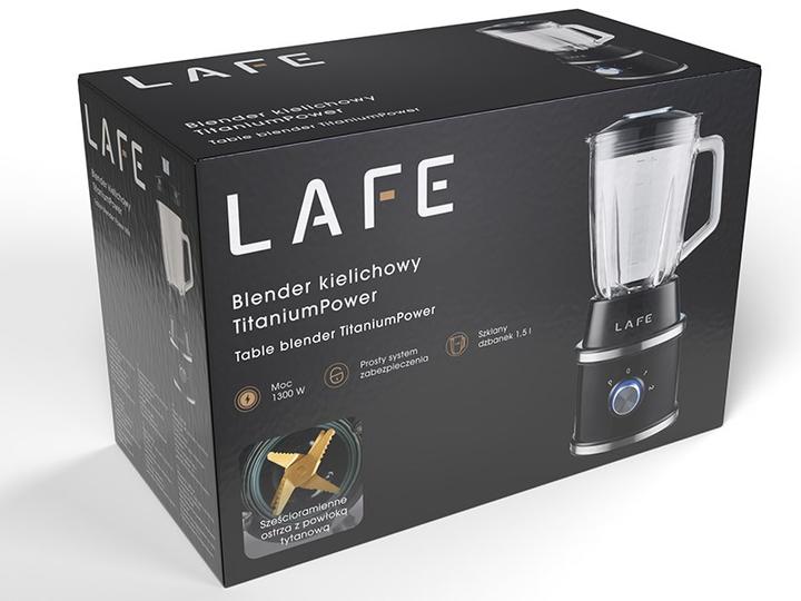 Produktbild Jworld LAFE Standmixer TITANIUMPOWER 1300 W 1 5 L Schwarz (1300 W)