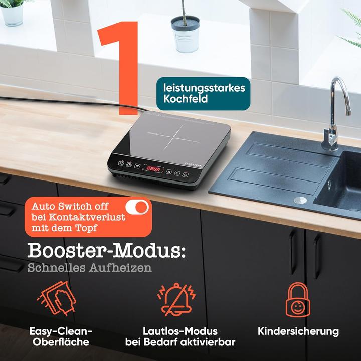 Produktbild Stillstern Induktionskochplatte mit Timer und Booster-Modus