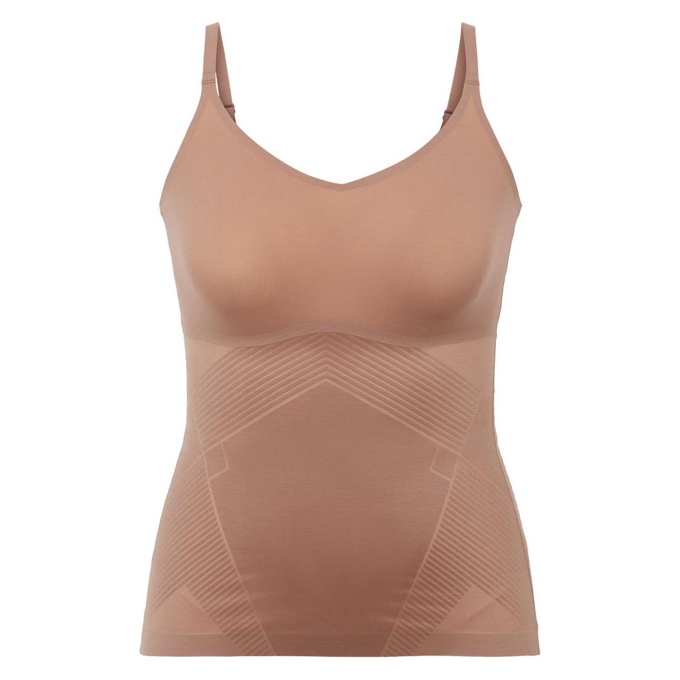 Spanx, Vrouwen, Functioneel Overhemd, Dunne Inincten 2.0 - Cami - Kleur Cafe Au Lait - Maat Large (L), Bruin, L