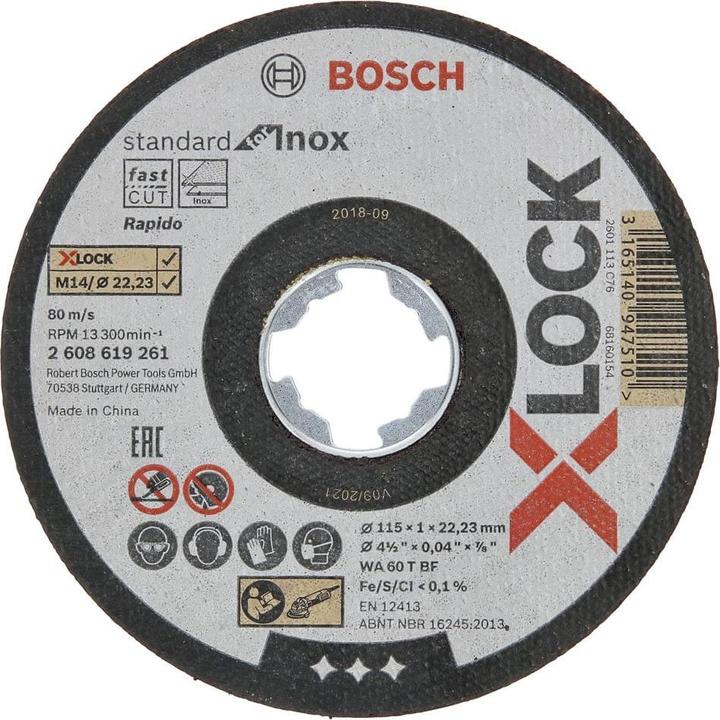 Produktbild Bosch Professional Zubehör PRO Stainless Steel and Metal X-Lock Trennscheibe, 115 x 1 x 22,23 mm