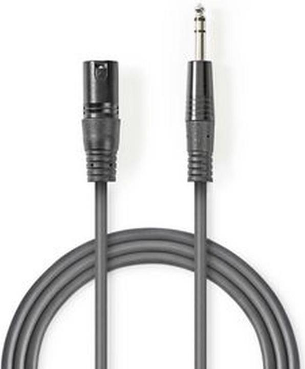 Actual product image Nedis Audio cable XLR compensated, 3-pin, male - XLR (5 m, XLR Cables)