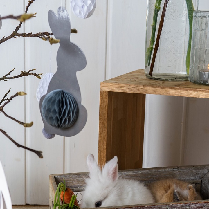 Actual product image Papierdrachen 3 Easter bunnies with tissue paper (3 x, 12 x 23 cm)