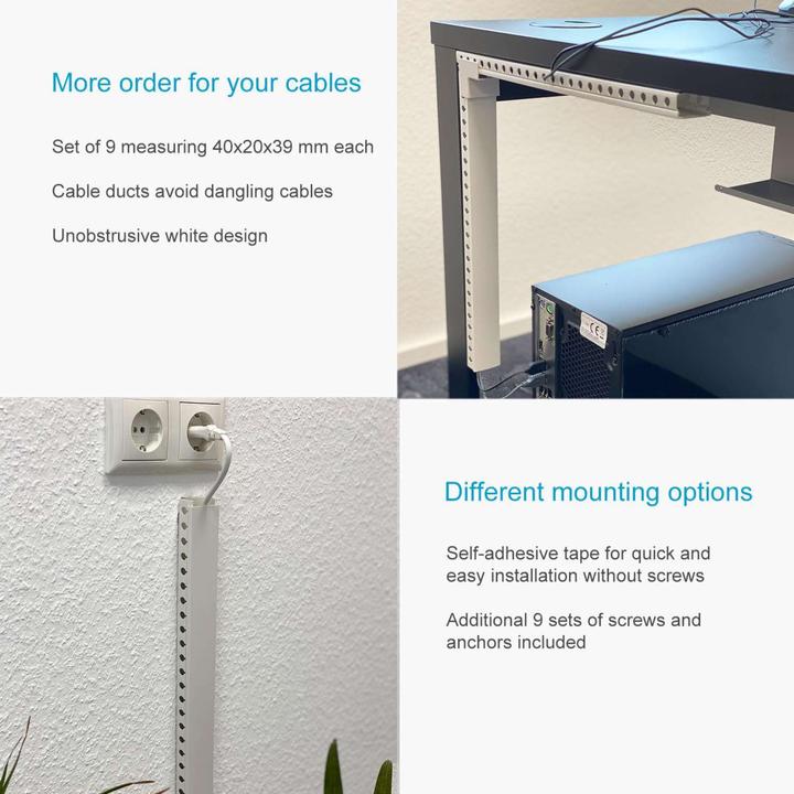 Actual product image Intirilife Set of 9 cable ducts (Duct, 39 cm)