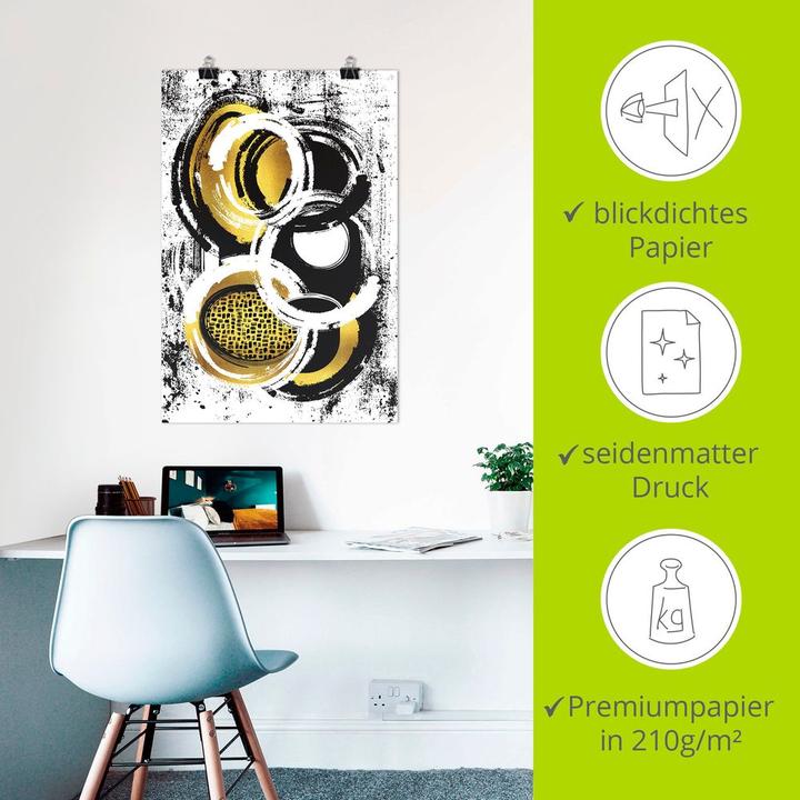 Produktbild Artland Abstrakte Malerei Nr. 2 gold U1ZX (40 x 60 cm)