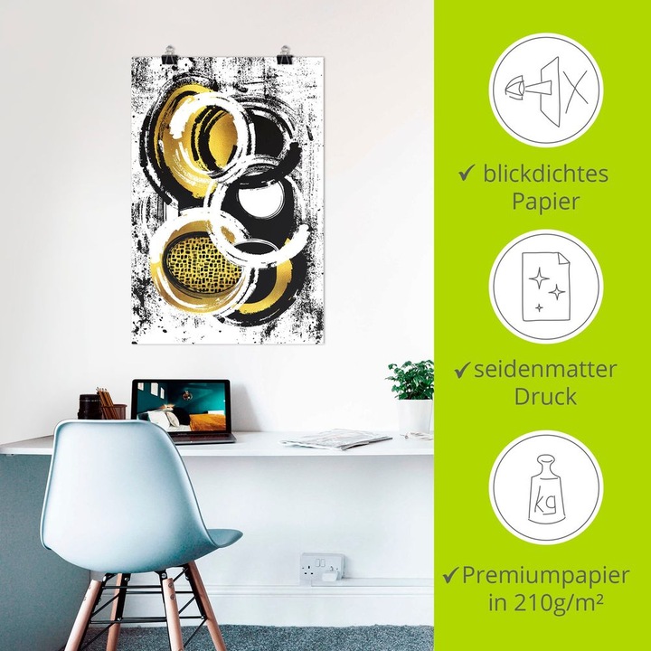 Image du produit Artland Peinture abstraite n° 2 or U1ZX (40 x 60 cm)