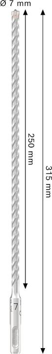 Produktbild Bosch Hausgeräte HammerbohrerPRO SDSplus-5X 7x250x315mm 2608707233 (7 mm)