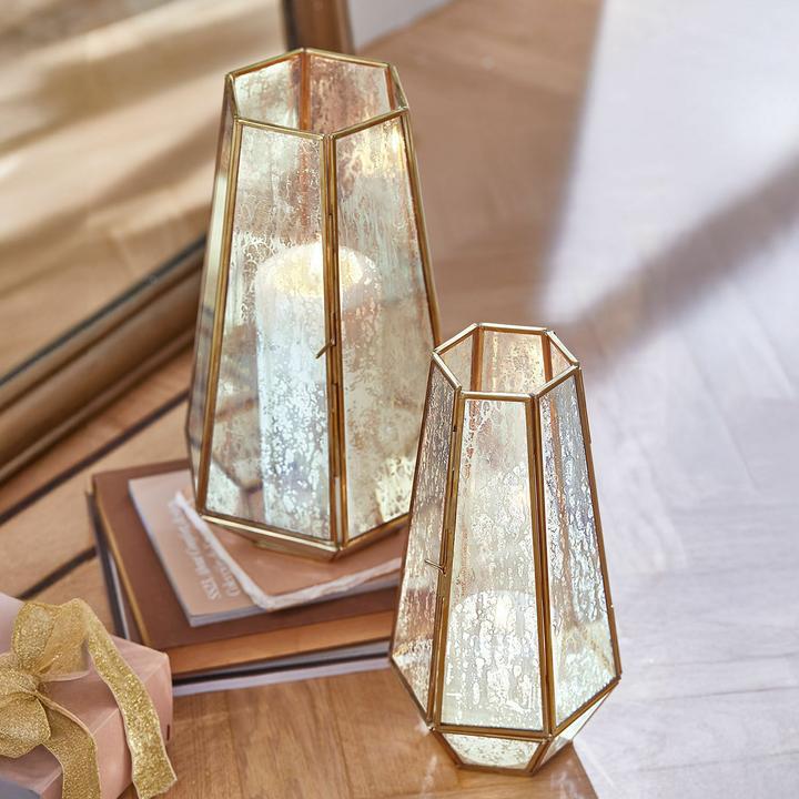 Produktbild Loberon Windlicht 2er Set Mouniza messing (2x)