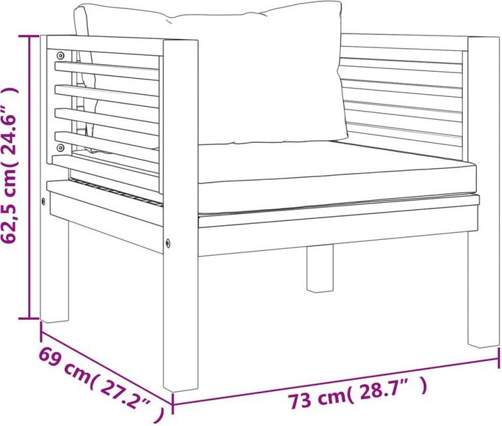 Actual product image vidaXL Gartenstuhl