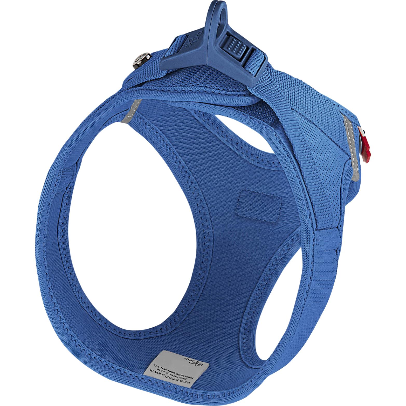 Harnais Curli Vest Clasp Air-Mesh bleu pour chien - taille XS : tour de poitrail 33,9 - 38,2 cm