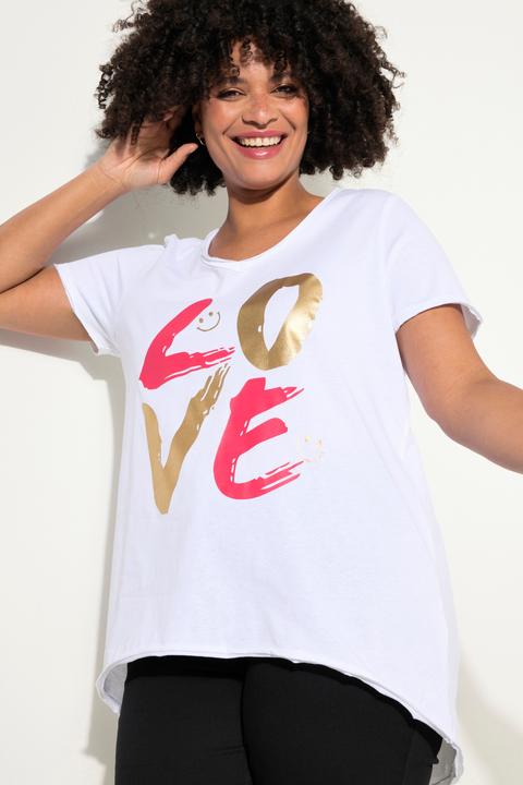 Produktbild Angel of Style T-Shirt, LOVE-Schriftzug, V-Ausschnitt, Halbarm (50)