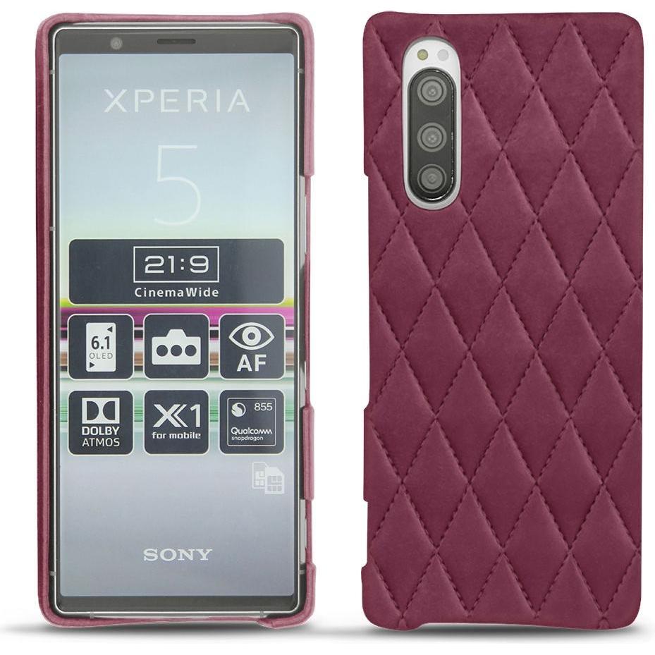 Noreve Lederschutzhülle (Sony Xperia 5), Smartphone Hülle, Violett