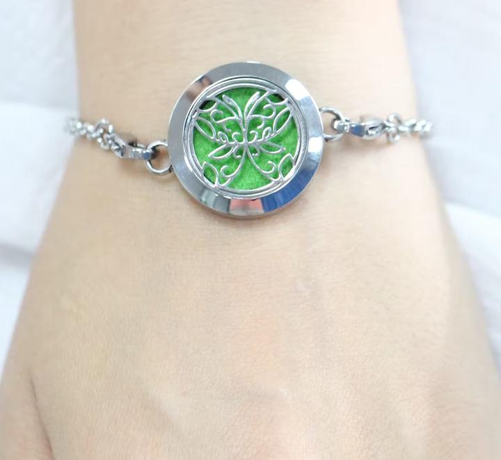 Immagine prodotto Zen Arôme Bracciale profumato No.0 Diffusore per olio essenziale, profumo - acciaio inox (23 cm, Acciaio inossidabile, Metallo)