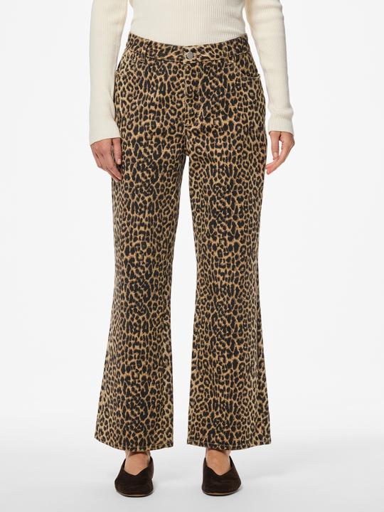 Produktbild Pieces PCSALUME MW CROPPED Leoprint Wide Fit Jeans (28)